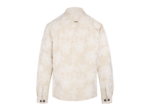 Maurice Overshirt Cream M Cotton pattern overshirt 