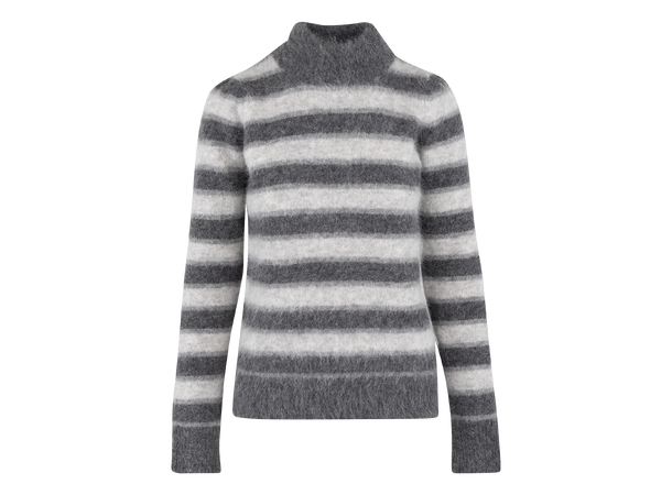 Gray and white striped sweater online