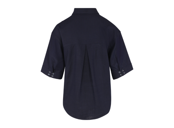 Nemi SS Shirt Navy M SS boxy linen shirt 