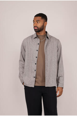 Odion Shirt Herringbone wool shirt