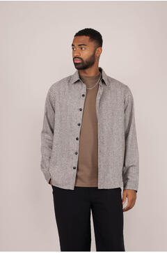 Odion Shirt Herringbone wool shirt