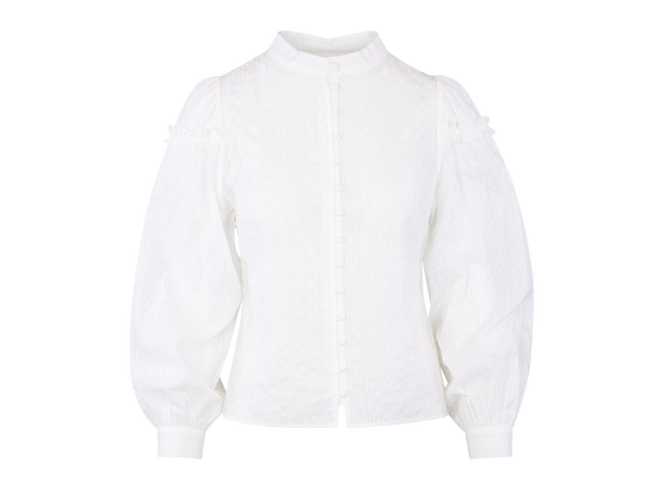 Otilie LS Blouse White M Blouse with ruffles 