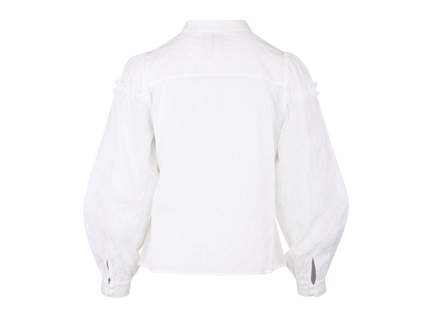 Otilie LS Blouse White M Blouse with ruffles 