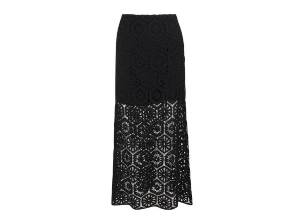 Senada Skirt Black S Crochet long skort 