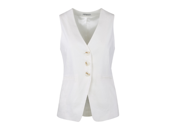 Simmy Waistcoat White XL Long linen waistcoat 