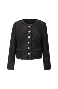 Vilda Blazer Short boucle jacket with UP logo buttons