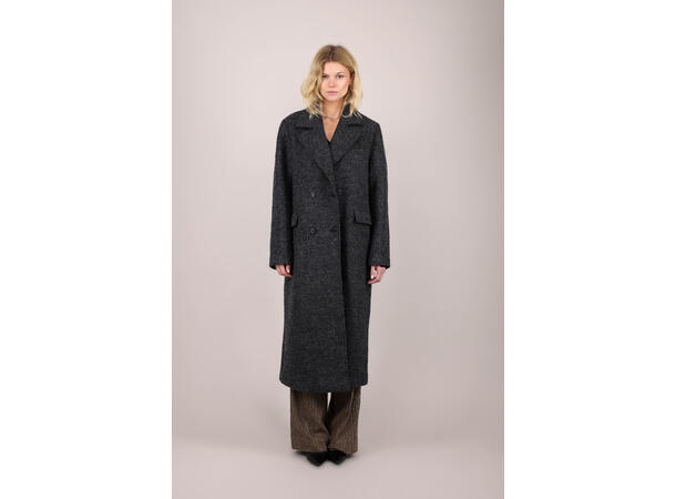 Xandra Coat Charcoal S Boiled wool coat 