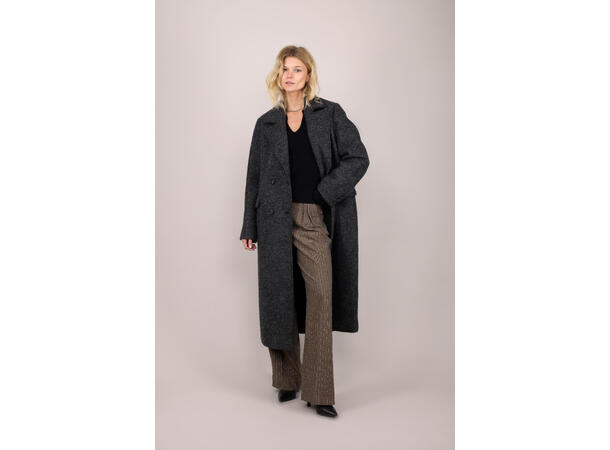 Xandra Coat Charcoal S Boiled wool coat 