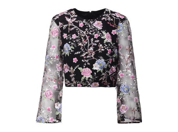 Zingo Blouse Black Multi S Embroidered blouse 