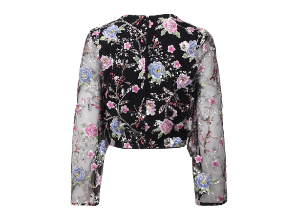 Zingo Blouse Black Multi S Embroidered blouse 