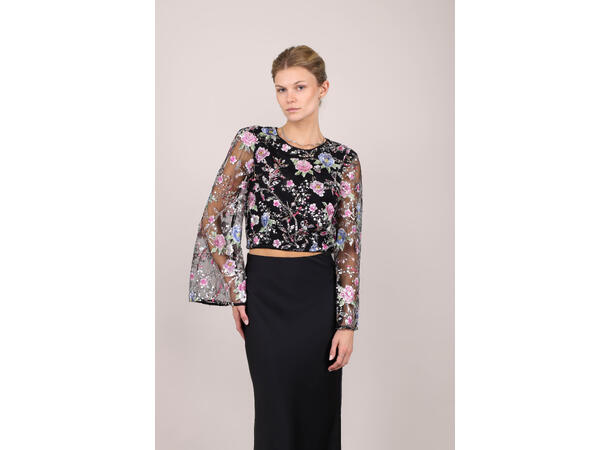 Zingo Blouse Black Multi S Embroidered blouse 