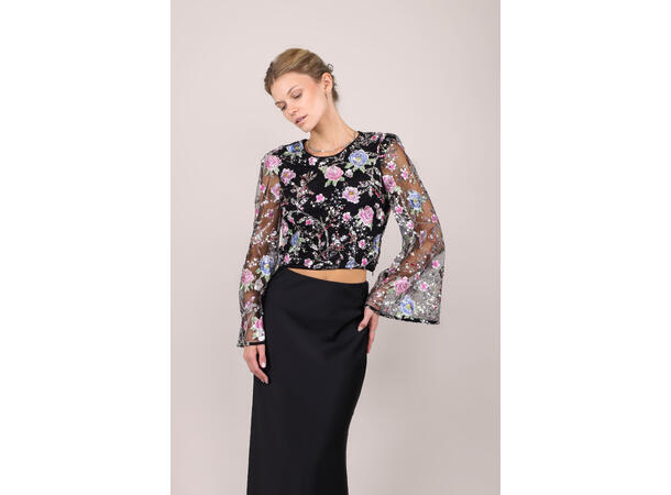 Zingo Blouse Black Multi S Embroidered blouse 
