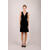 Ginza Dress Black M Velour deep v-neck dress 