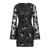 Aubrey Dress Black S Beaded embellished mini dress 