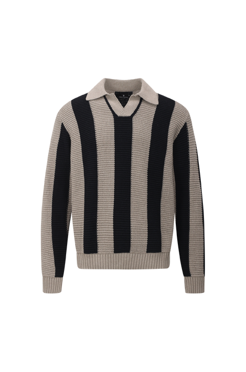 Escobar Sweater Block stripe crochet look sweater