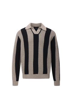 Escobar Sweater Block stripe crochet look sweater