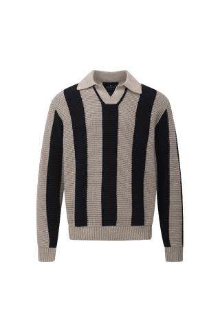 Escobar Sweater Block stripe crochet look sweater