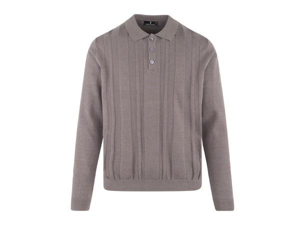 Fabrizio Sweater Mid Brown XXL Button polo pique 