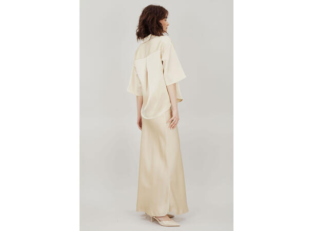 Gamma Skirt Champagne XL Maxi satin slip skirt 