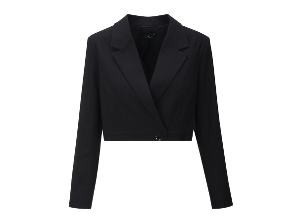 Henna Blazer Black S Cropped wool blazer 
