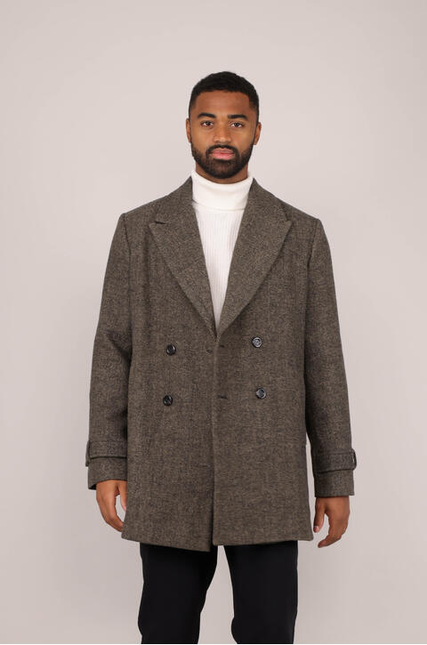 Herres Coat Herringbone wool coat