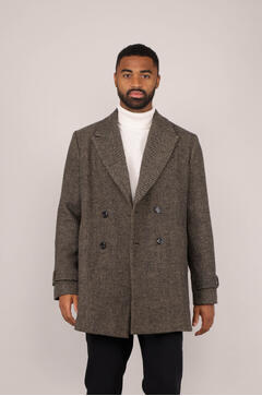 Herres Coat Herringbone wool coat