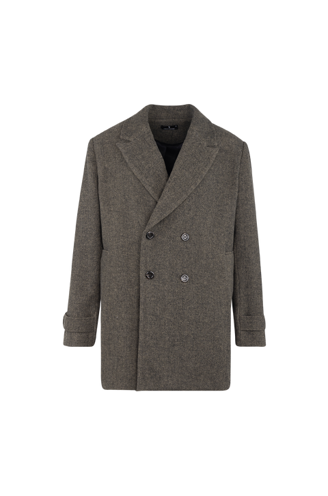 Herres Coat Herringbone wool coat