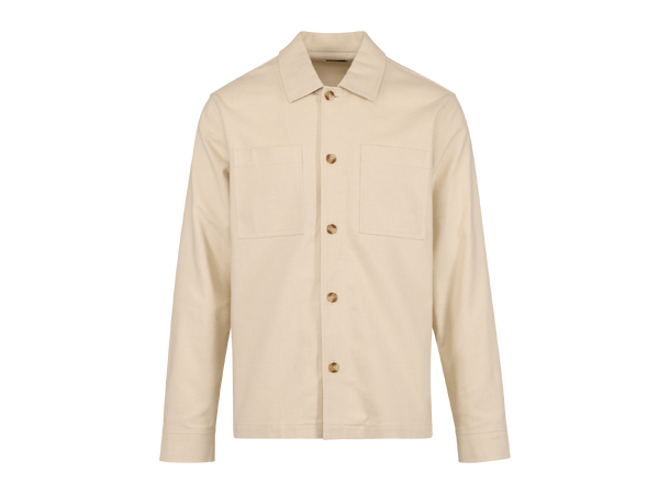 Isku Overshirt Cream M Cotton flannel overshirt 