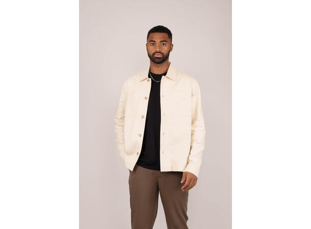 Isku Overshirt Cream M Cotton flannel overshirt 