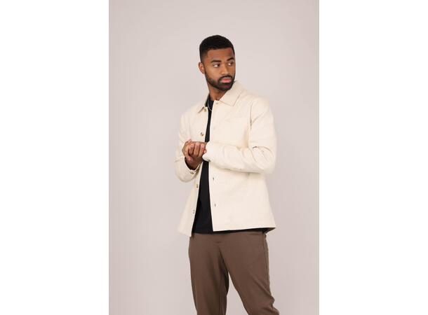 Isku Overshirt Cream M Cotton flannel overshirt 