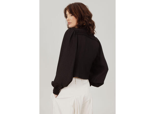 Josefine LS Blouse Black XL Lace blouse 