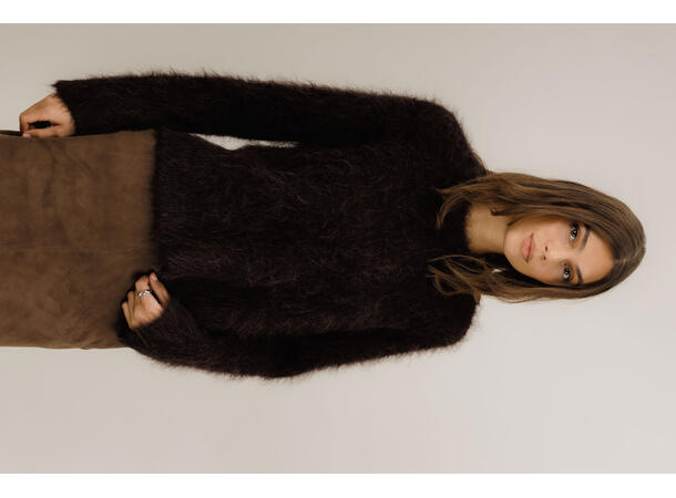 Joules Sweater Chocolate Brown M Alpaca furry sweater 