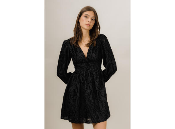 Kaylee Dress Black S Short jacquard dress 
