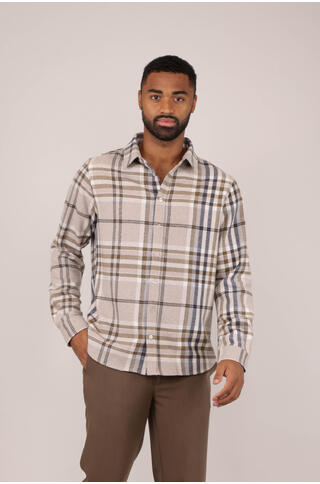 Made Shirt Check wool shirt
