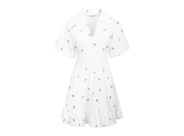 Makayla Dress Blue M Embroidery poplin dress 
