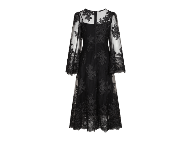 Minerva Dress Black S Lace embroidery maxi dress 