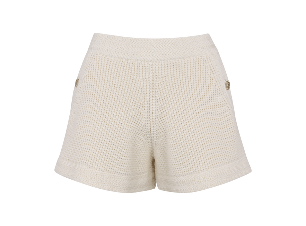Nadia Shorts Cream M Cotton knit shorts 