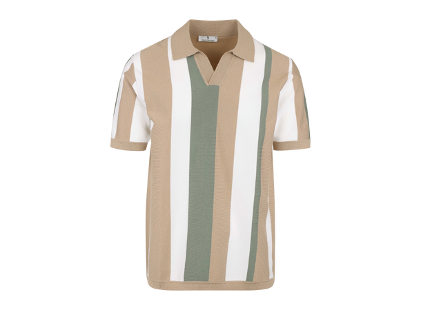 Romain Pique Sand multi M Knitted polo pique 