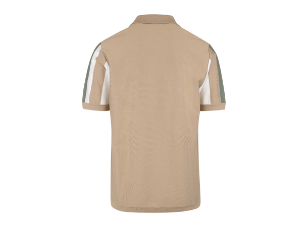 Romain Pique Sand multi M Knitted polo pique 