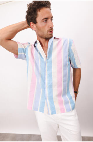 Romeo SS Shirt Multi block stripe SS shirt