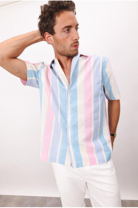 Romeo SS Shirt Multi block stripe SS shirt