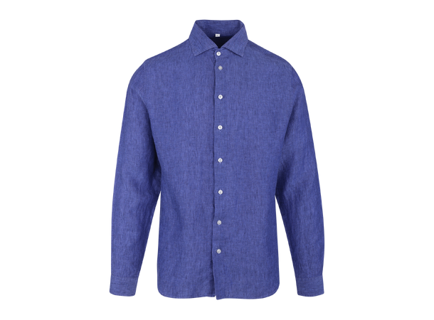 Salvatore LS Shirt Blue M Wide spread LS linen shirt 