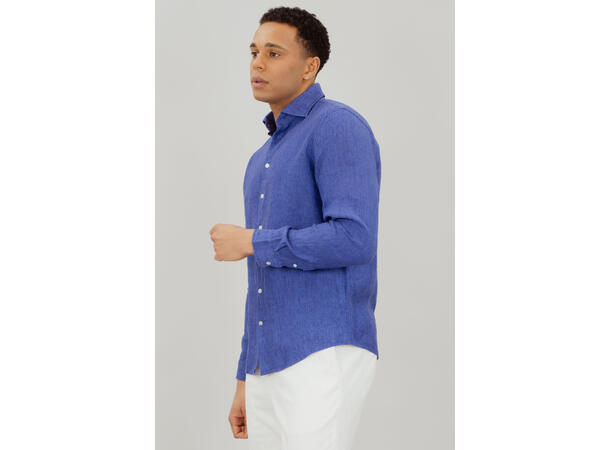 Salvatore LS Shirt Blue M Wide spread LS linen shirt 