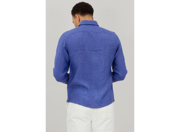 Salvatore LS Shirt Blue M Wide spread LS linen shirt 