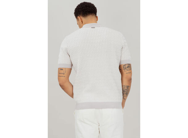 Santino Pique Light Grey S Cable knit zip pique 