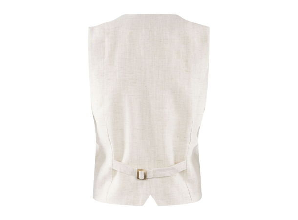 Selena Waistcoat Light Sand XS Linen waistcoat 