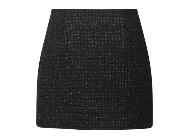 Smilla Skirt Black L Mini boucle skirt with UP logo buttons 