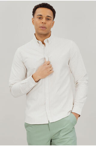 Solari LS Shirt Cotton stripe oxford LS shirt