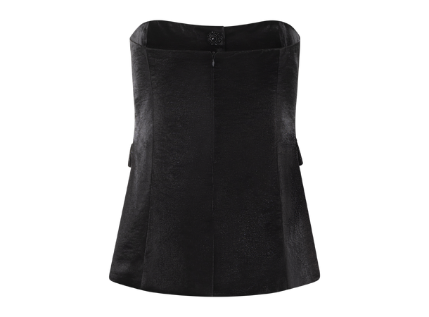 Thalia Corset Top Black S Waistcoat corset top 