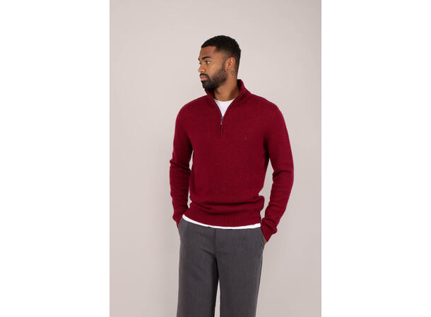 Tommi Half-zip Wine L Lambswool half-zip sweater 